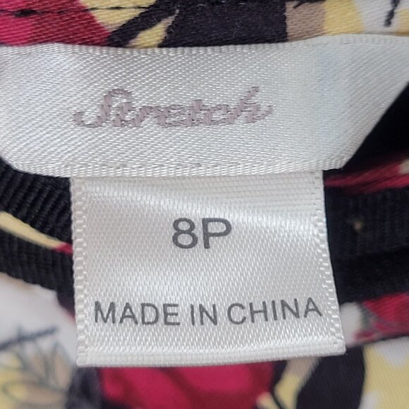 Christopher & Banks Petite Cotton Stretch Floral Skirt, Size 8P - Picture 6 of 9